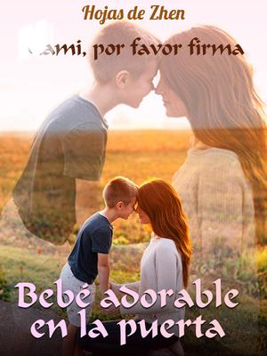 Bebé adorable en la puerta: Mami, por favor firma